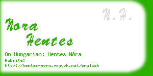 nora hentes business card
